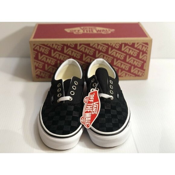 Vans Era (Deboss Checkerboard) Black White Shoes - Picture 10 of 10